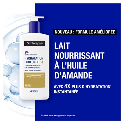 Neutrogena Hydratation Profonde Lait Enrichi en Huile Flacon-Pompe 400 ml