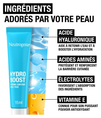 Neutrogena Hydro Boost Crème Contour des Yeux Acide Hyaluronique 15 ml