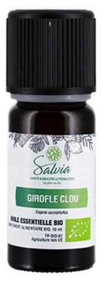 Salvia Nutrition Huile Essentielle Girofle (Eugena Caryophyllus) Clou Bio 10 ml