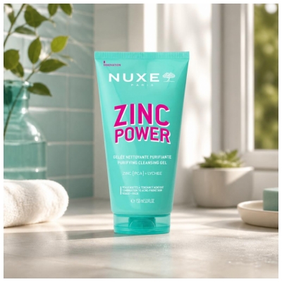 Nuxe Zinc Power Gelée Nettoyante et Purifiante 150 ML