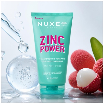 Nuxe Zinc Power Gelée Nettoyante et Purifiante 150 ML