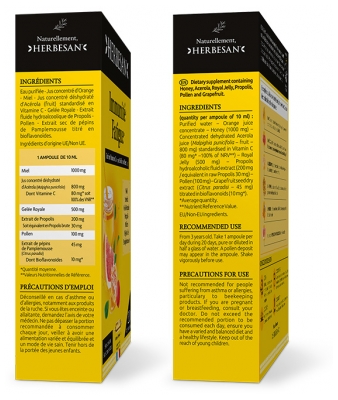 Herbesan Immunité Fatigue 20 Unités