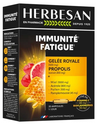 Herbesan Immunité Fatigue 20 Unités