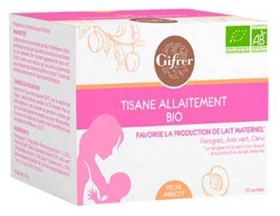 Gifrer Tisane Allaitement Goût Pêche Abricot Bio 20 Sachets