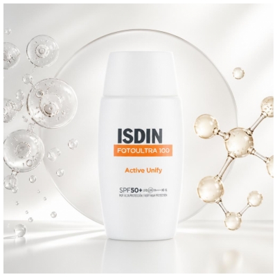 Isdin Fotoultra Active Unify Crème Solaire Visage Dépigmentante Spf50+ 50 ml