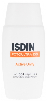 Isdin Fotoultra Active Unify Crème Solaire Visage Dépigmentante Spf50+ 50 ml