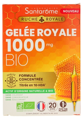 Santarome Ruche Royale Gelée Royale 1000 mg 20 Ampoules de 10 ml