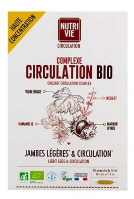 Nutrivie Complexe Circulation & Jambes Légères Bio 20 Ampoules