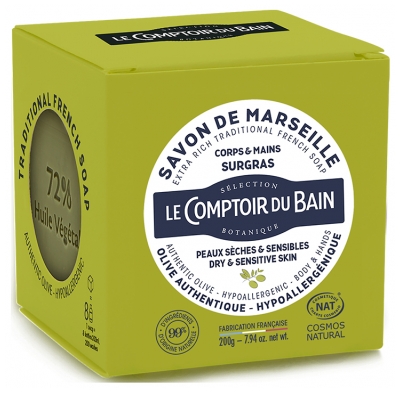Le Comptoir du Bain Cube Savon de Marseille Surgras 200 g