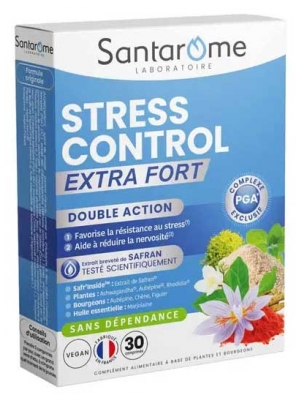 Santarome Stress Control Extra Fort Double Action 30 Comprimés