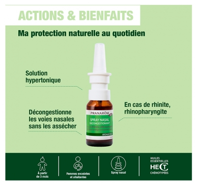 Pranarôm Aromaforce Spray Nasal Décongestionnant Bio 15 ml