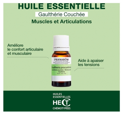 Pranarôm Huile Essentielle Gaulthérie Couchée Gaultheria Procumbens Feuille Hect 10 ml