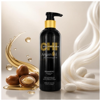 CHI Argan Oil Shampoing Cheveux Secs et Abîmés 340 ml