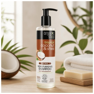 Organic Shop Shampoing Naturel Hydratant Karité & Noix de Coco 280 ml