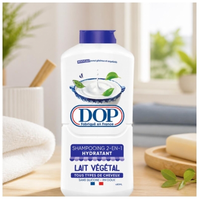 Dop Shampoing 2en1 Hydratant Lait Végétal 480 ml