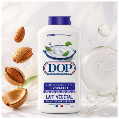 Dop Shampoing 2en1 Hydratant Lait Végétal 480 ml
