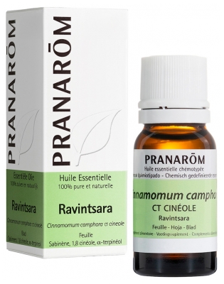 Pranarôm Huile Essentielle Ravintsara Cinnamomum Camphora Ct Cinéole Feuille Hect 10 ml