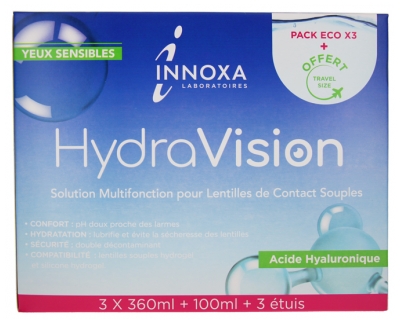 Laboratoire Innoxa Solution Lentilles Pack Éco 3 x 360 ml + 100 ml