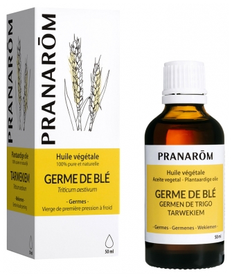 Pranarôm Huile Végétale Germe de Blé Riche en Vitamine E Première Pression à Froid Des Germes de Blé 50 ml