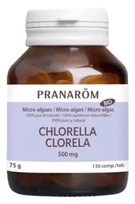 Pranarôm Chlorelle 500 mg Micro-Algue Pure et Naturelle 150 Comprimés...