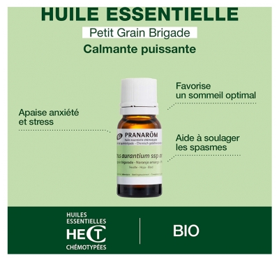 Pranarôm Huile Essentielle Petit Grain Bigarade Bio Citrus Aurantium Ssp Amara Feuille Hect 10 ml
