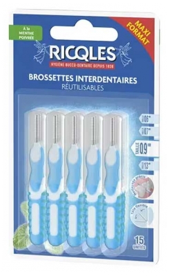 Ricqlès Brossettes Interdentaires 15 Unités - Taille : 0,9 mm