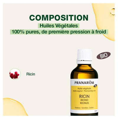 Pranarôm Ricin Huile Végétale Bio 50 ml 