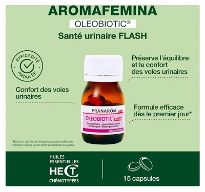 Pranarôm Aromafemina Oleobiotic Santé Urinaire 15 Unités