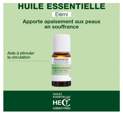 Pranarôm Huile Essentielle Elémi Canarium Luzonicum Oléorésine Hect 10 ml