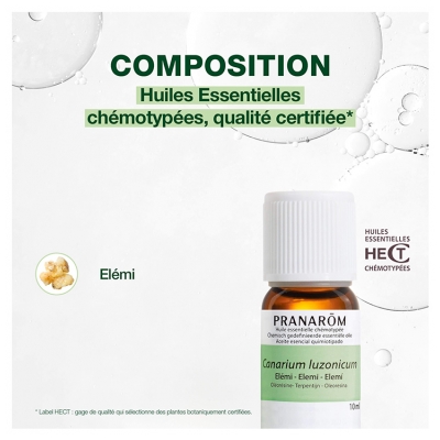 Pranarôm Huile Essentielle Elémi Canarium Luzonicum Oléorésine Hect 10 ml