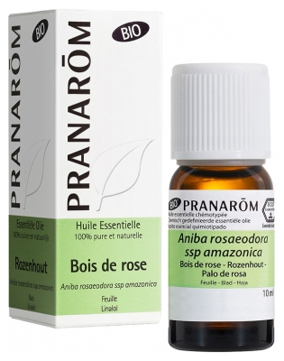Pranarôm Huile Essentielle Bois de Rose Bio Aniba Rosaeodora Ssp Amazonica Feuille 10 ml
