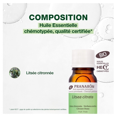 Pranarôm Litsee Citronnée Fruit Bio (Eco) 10 ml