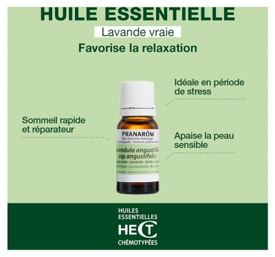 Pranarôm Huile Essentielle Lavande Vraie Sommité Fleurie Hect 10 ml