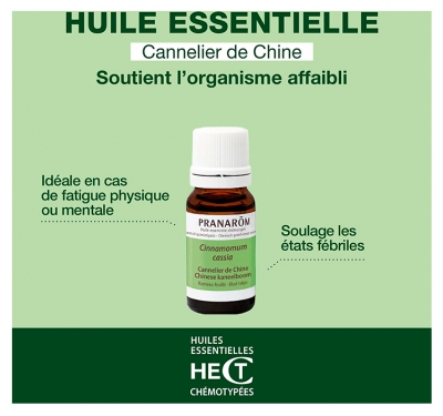 Pranarôm Huile Essentielle Cannelier de Chine Cinnamomum Cassia Rameau Feuillé Hect 10 ml