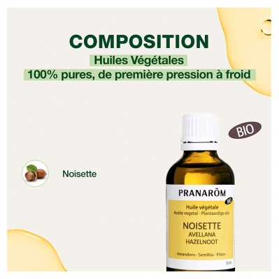 Pranarôm Noisette Bio Huile Végétale 50 ml