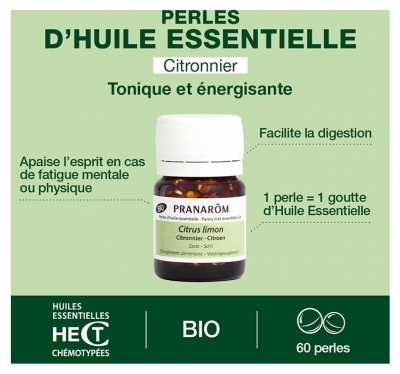 Pranarôm Perles Citronnier Bio 60 Perles
