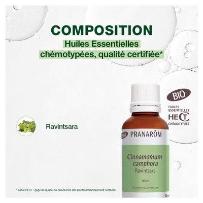 Pranarôm Ravintsara Feuille Bio 30 ml