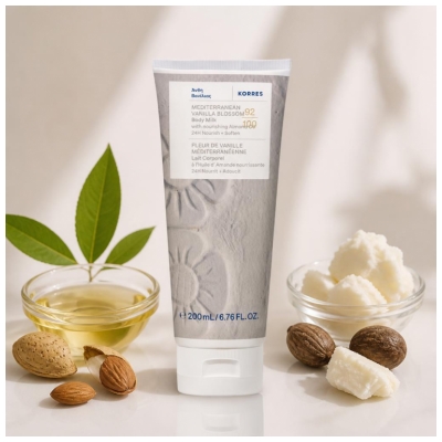 Korres Lait Corps Nourrissant Fleur de Vanille Méditerranéenne 200 ml
