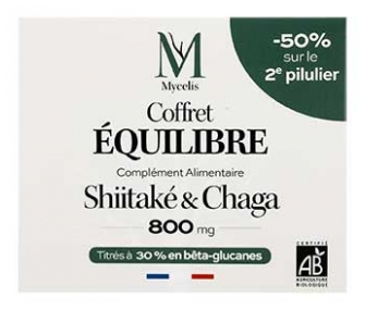 Phytalessence Shiitaké 800 mg Bio 60 Unités + Chaga 800 mg Bio 60 Unités