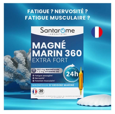 Santarome Extra Fort Magné Marin 360 20 Ampoules