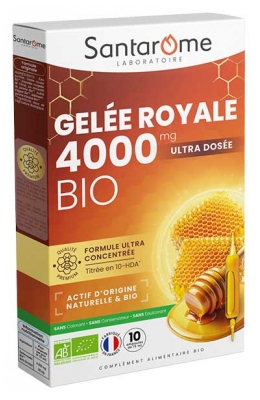 Santarome Ruche Royale Gelée Royale 4000 mg 10 Ampoules de 15 ml