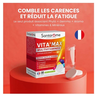 Santarome Vita'Max Multivitamines Effervescents 20 Comprimés