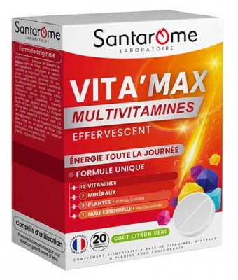 Santarome Vita'Max Multivitamines Effervescents 20 Comprimés