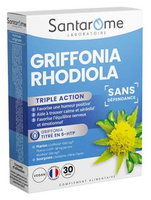 Santarome Griffonia Rhodiola Triple Action 30 Gélules