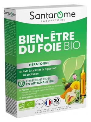 Santarome Bio Bien-Être du Foie Bio 20 Ampoules de 10 ml