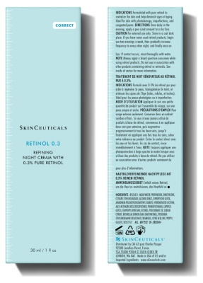 SkinCeuticals Correct Soin Nuit Retinol 0.3 30 ml