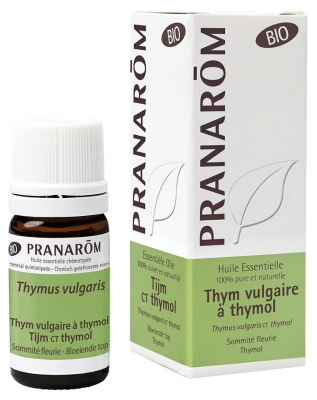 Pranarôm Huile Essentielle Thym Vulgaire à Thymol Bio Thymus Vulgaris Ct Thymol Sommité Fleurie 5 Ml...