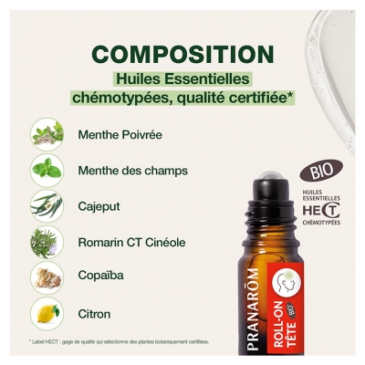 Pranarôm Aromalgic Roll-on à la Menthe Poivrée 5 ml