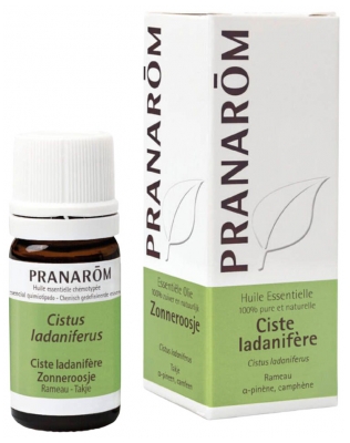 Pranarôm Huile Essentielle de Ciste Ladanifère Cistus Ladaniferus Rameau Hect 5 ml