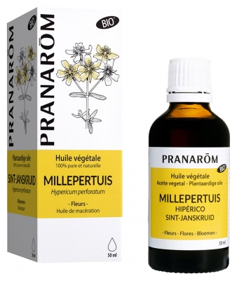 Pranarôm Huile Végétale Millepertuis Bio Macération de Sommités Fleuries de Millepertuis 50 ml